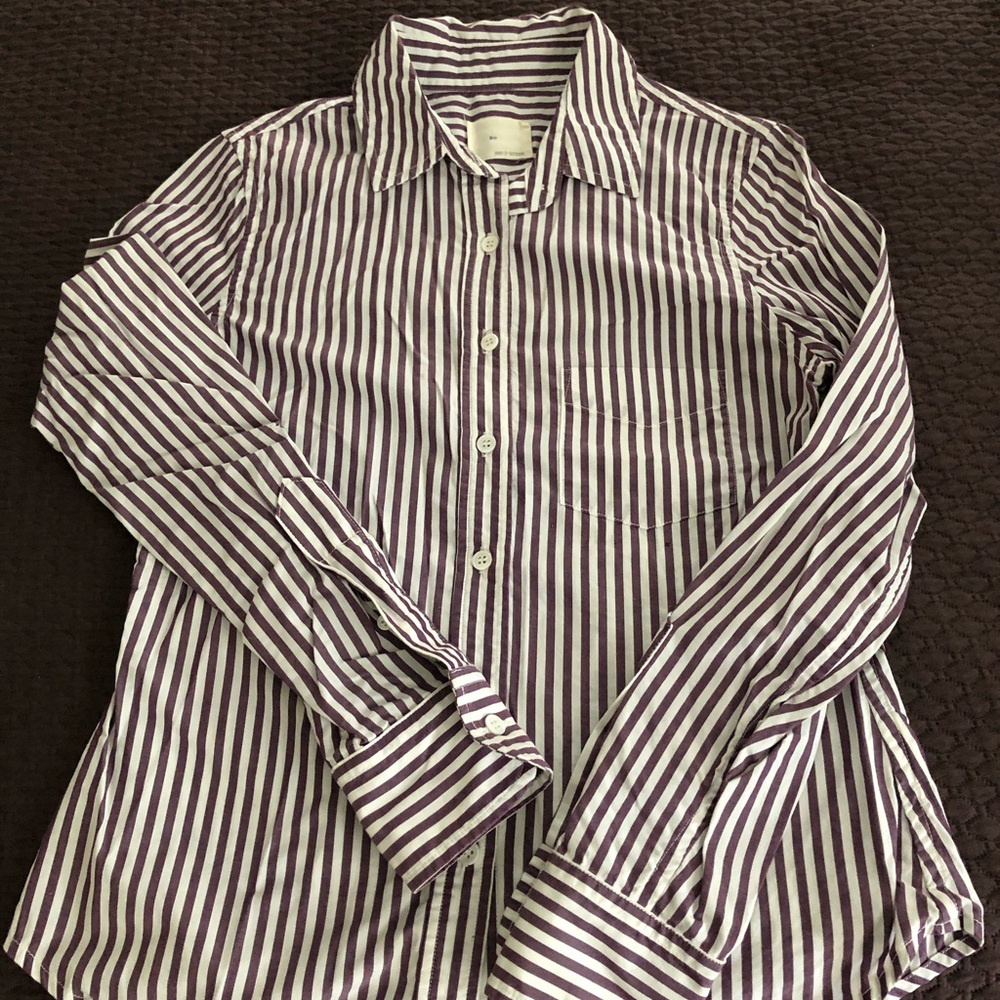 Band of Outsiders BOY button down purple/white SM